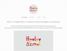 Tablet Screenshot of hayleyakins.com